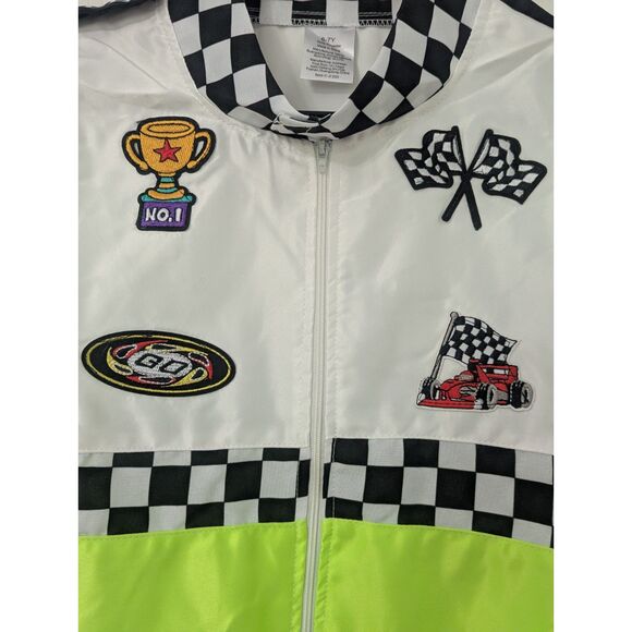 🏎️ Race Car Driver Costume Neon Green 6-7 Yrs NIP - Picture 7 of 8